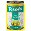 Оливки зеленые, фаршированные лимоном Tesoro, 300 гр